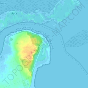 Barhöftの地形図、標高、地勢