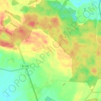 Panschenhagenの地形図、標高、地勢