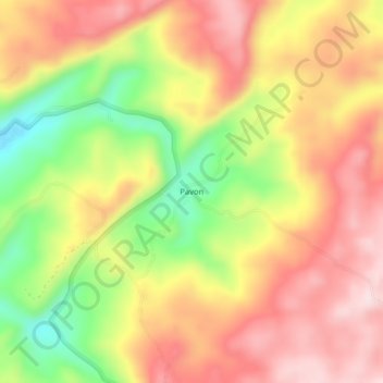 Pavonの地形図、標高、地勢
