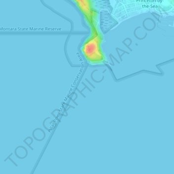 Mavericksの地形図、標高、地勢