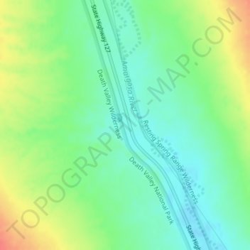 Evelynの地形図、標高、地勢