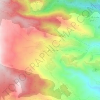 Zeda Chalovaniの地形図、標高、地勢