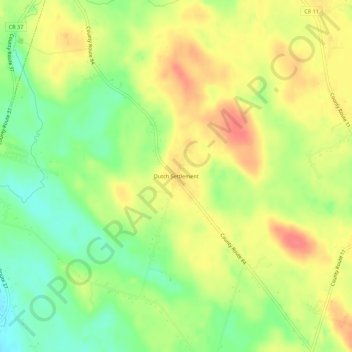 Dutch Settlementの地形図、標高、地勢