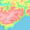 Woodcombeの地形図、標高、地勢