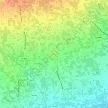 la Foiaの地形図、標高、地勢