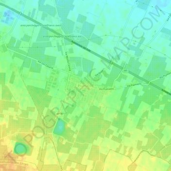 Piumazzoの地形図、標高、地勢