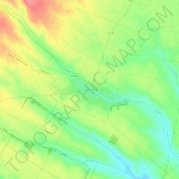 Loidesthalの地形図、標高、地勢
