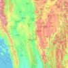 Naypyitawの地形図、標高、地勢