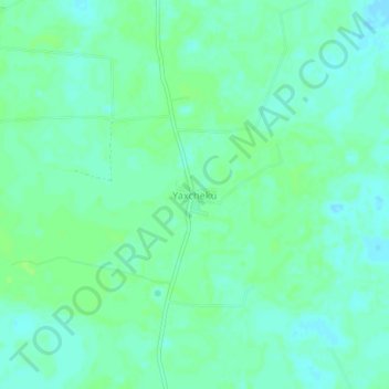 Yaxchekúの地形図、標高、地勢