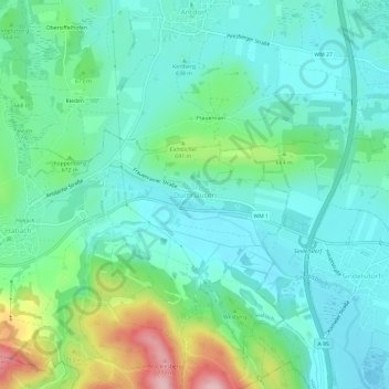Dürnhausenの地形図、標高、地勢