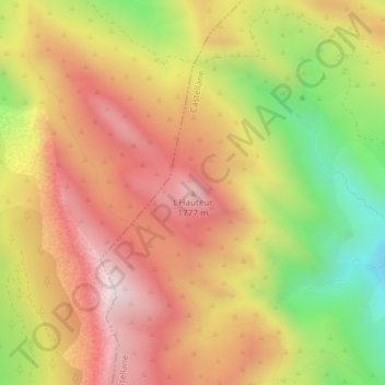 L'Hauteurの地形図、標高、地勢