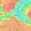 Viry-Châtillonの地形図、標高、地勢