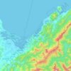 Nelsonの地形図、標高、地勢