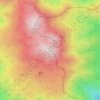 白山の地形図、標高、地勢