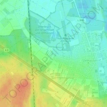 Stümmelnの地形図、標高、地勢