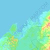 Colónの地形図、標高、地勢