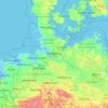 Hamburgの地形図、標高、地勢