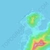 Irasの地形図、標高、地勢