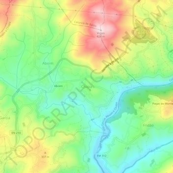 Chapaの地形図、標高、地勢
