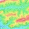 Schwarzenbergの地形図、標高、地勢
