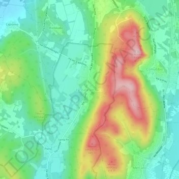 Lentate Verbanoの地形図、標高、地勢
