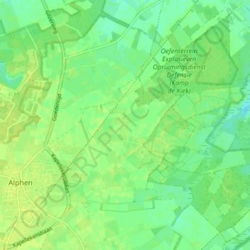 Looneindの地形図、標高、地勢