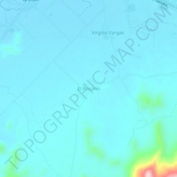 El Rosarioの地形図、標高、地勢