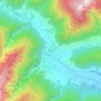 Ghebiの地形図、標高、地勢