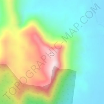 Mount Millarの地形図、標高、地勢