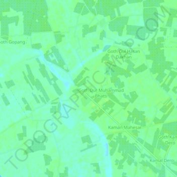 Goth Mahi Ja Pirの地形図、標高、地勢