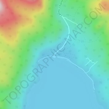 Puerto Patriadaの地形図、標高、地勢