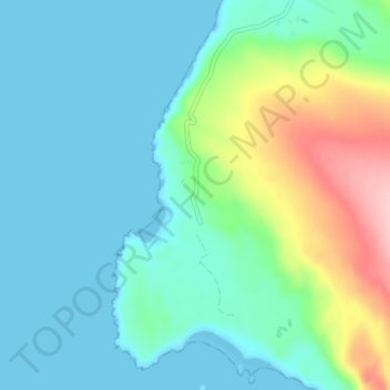Redpointの地形図、標高、地勢