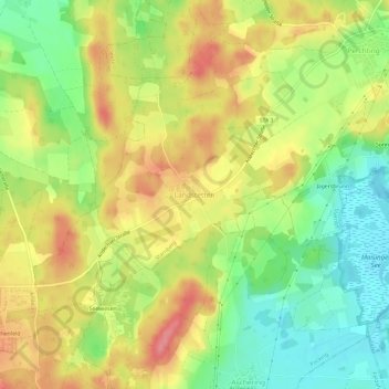 Landstettenの地形図、標高、地勢