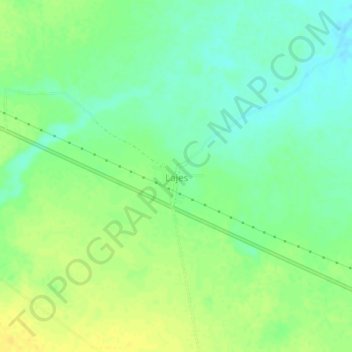 Lajesの地形図、標高、地勢