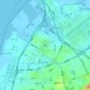 高殿の地形図、標高、地勢