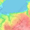 Calouar Bianの地形図、標高、地勢
