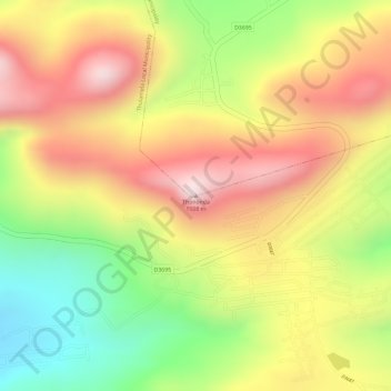 Thonondaの地形図、標高、地勢