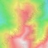 Plosescharte - Forcella Ploseの地形図、標高、地勢