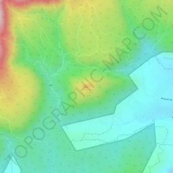 Cerro la Cuchillaの地形図、標高、地勢