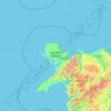 Isle of Angleseyの地形図、標高、地勢