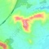 黄龙山の地形図、標高、地勢