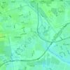 旧宫一村の地形図、標高、地勢