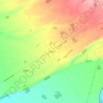 Kiwiteaの地形図、標高、地勢