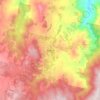 Batlowの地形図、標高、地勢