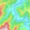Auzatの地形図、標高、地勢