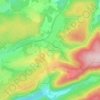 Olichampの地形図、標高、地勢