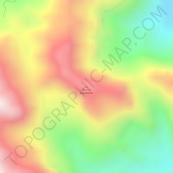 Buntu Kajubulanの地形図、標高、地勢