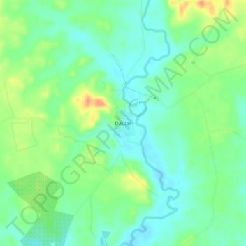 Daularの地形図、標高、地勢