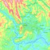 キガリの地形図、標高、地勢