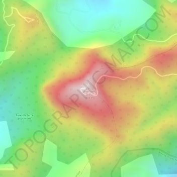 Pico dos Diasの地形図、標高、地勢